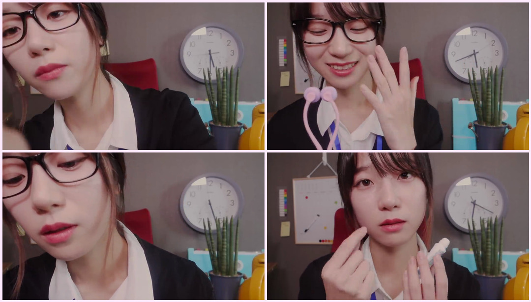 办公室里的小乐趣/ ASMR 照顾你和修理你的化妆 Latte ASMR视频