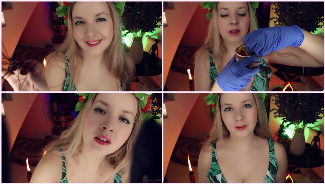 ASMR 热带水疗中心：温和的面部清洁和按摩 Valeriya ASMR视频