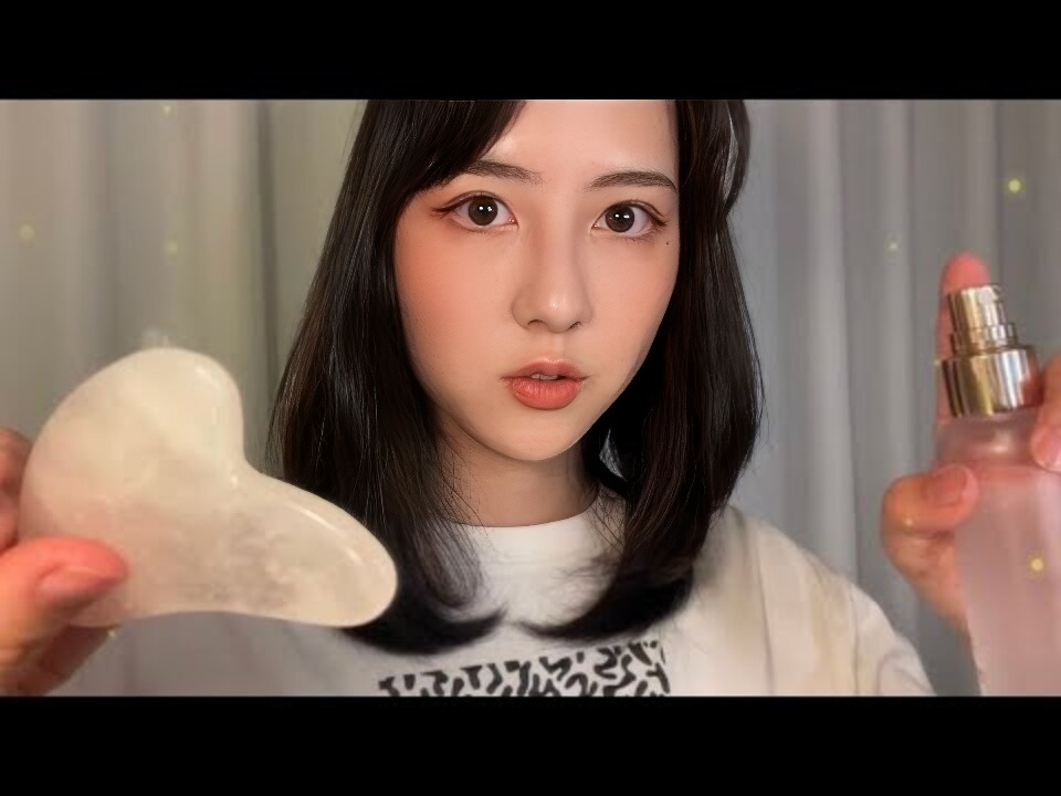 ASMR 做你的夜间护肤程序(现实,Gwasa 按摩,滚动声音)