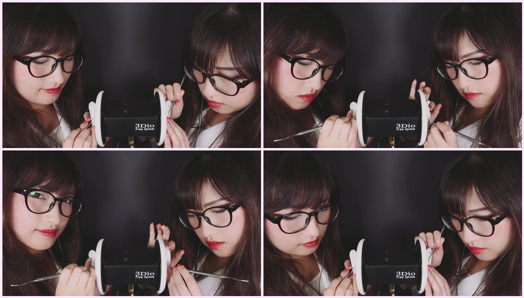 ASMR。 Twin Doctors 用牙签清洁耳朵（不说话） 双胞胎Asmr ASMR视频