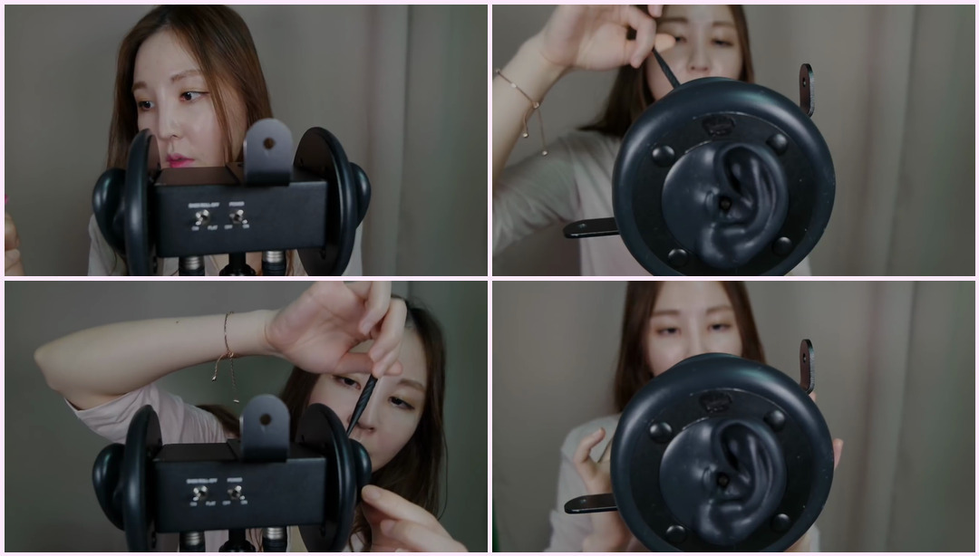 KOREAN韩国ASMR｜用卡特彼勒耳塞清洁耳朵｜卡特彼勒耳塞清洁耳朵｜免通话｜3DIO PRO 2 rappeler ASMR视频