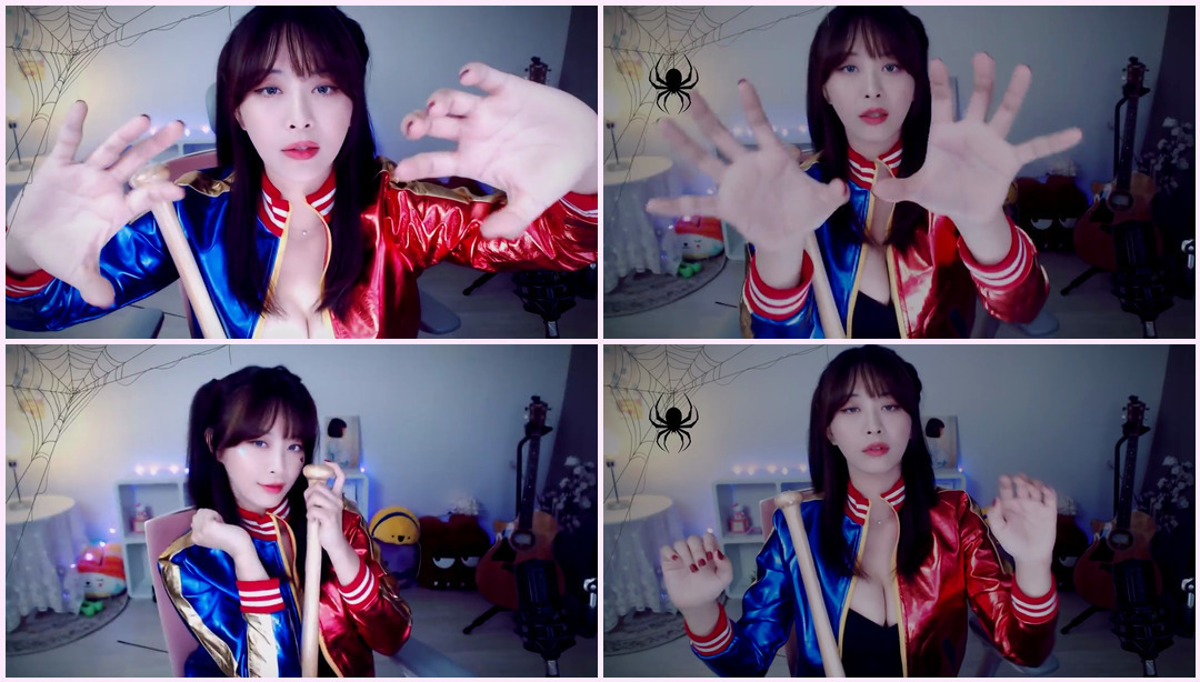 ASMR l Harley Quinn LENS MASSAGE Cosplay ASMR视频