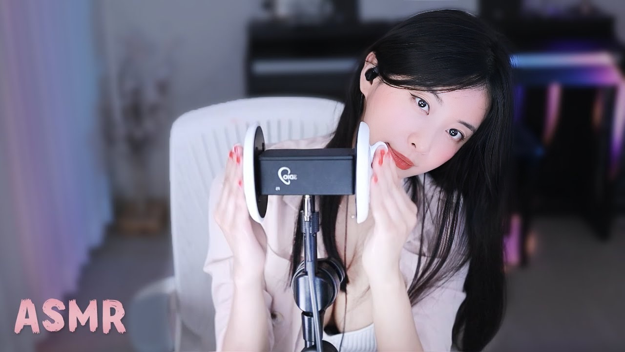 ASMR l 用桃子指甲摸耳朵
