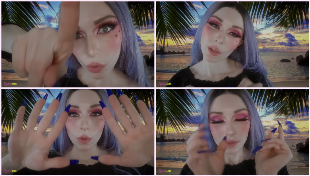 ASMR 在热带海滩上刷脸 Cosplay ASMR视频