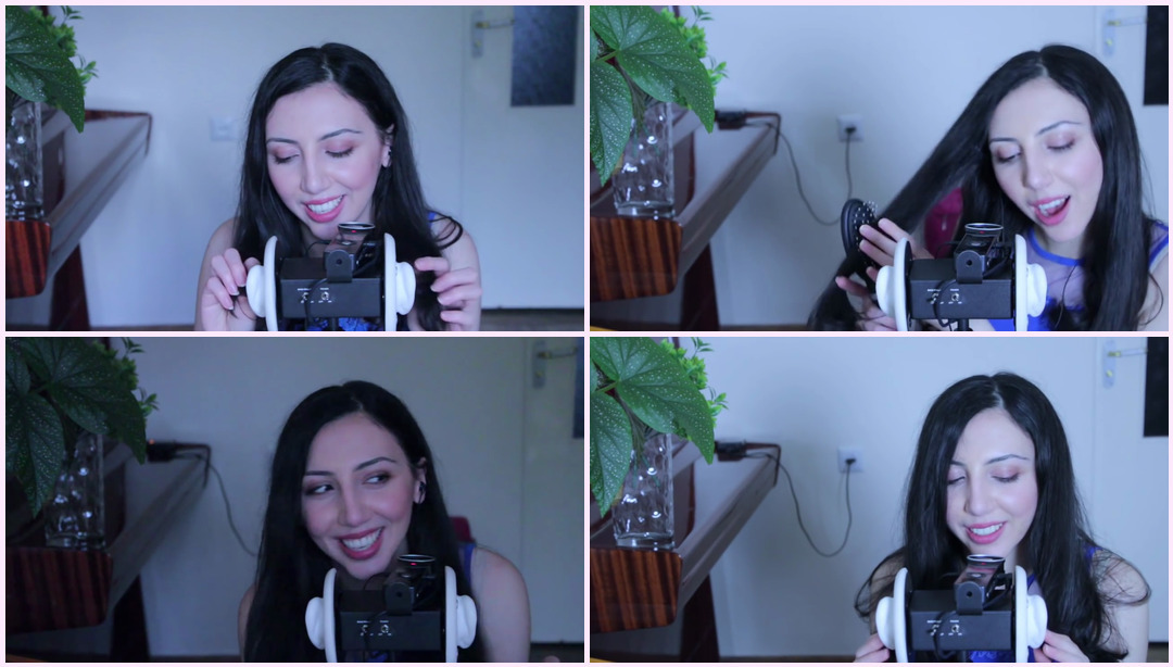 ASMR 刷毛耳朵按摩 ~ ASMR 双耳耳语 Miss ASMR视频