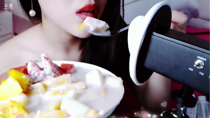 糖七babyASMR-有点近视，不想戴隐形所以戴眼镜录制的，更新2吃水果